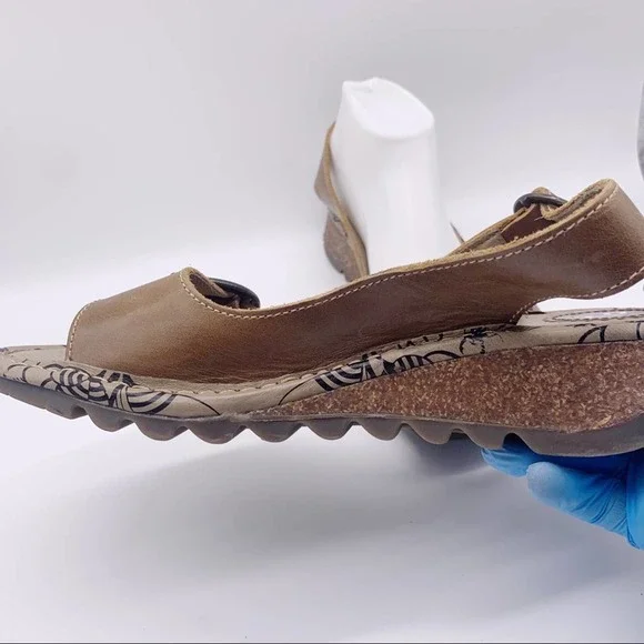 Fly London Tan Sandals - Picture 9 of 10